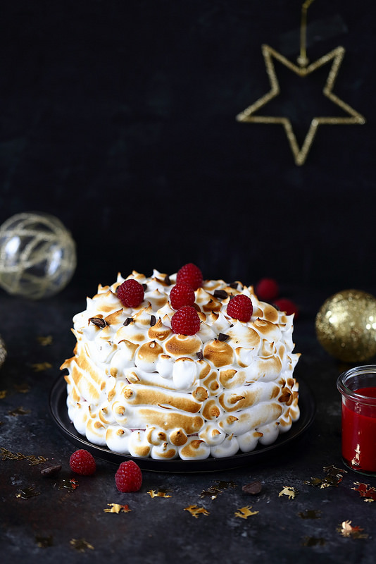 Bombe Alaska glace framboise sans sorbetiere