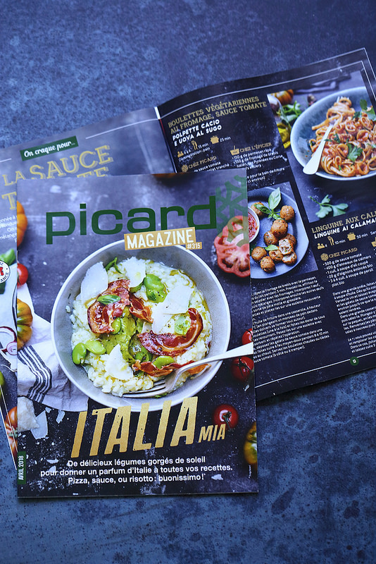 Recettes italiennes de Edda Onorato pour Picard Mag du mois d'avril gratuit dans tous les magasins 