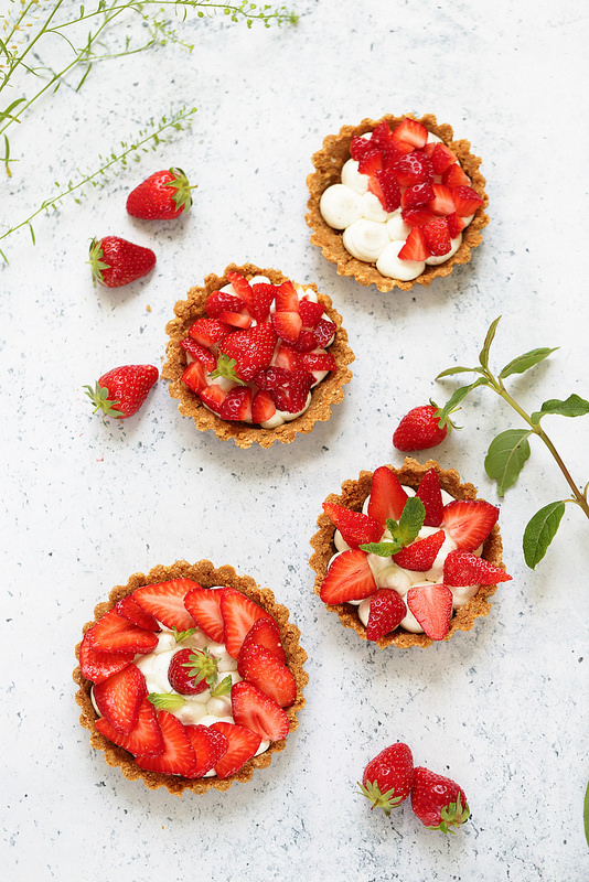 Tarte aux fraises sans cuisson, rapide, facile et gourmande