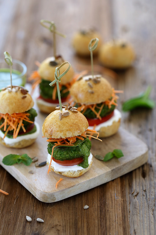 Burgers végétariens recette avec galette de petits pois