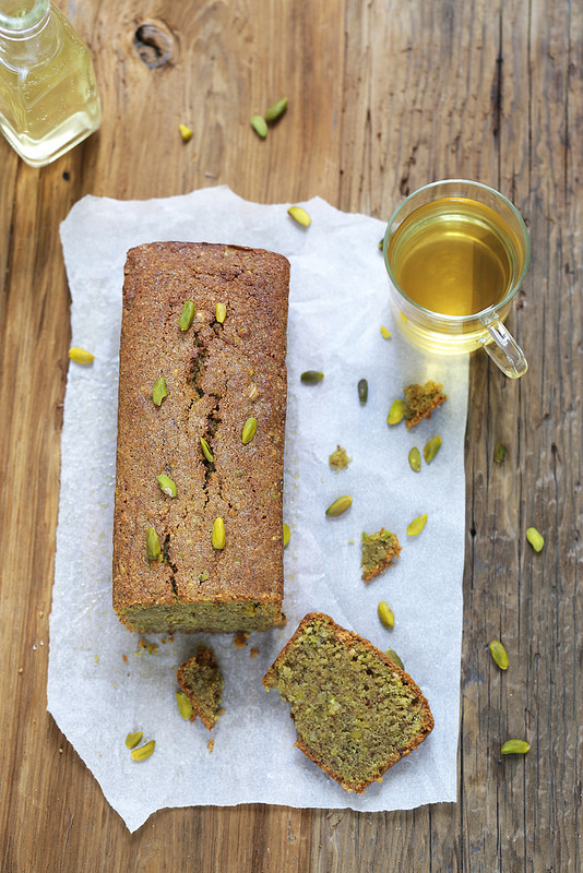 Cake fondant pistaches amandes sans gluten