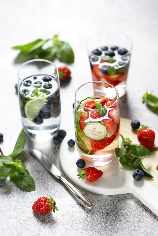 Eau detox aromatisee fruits