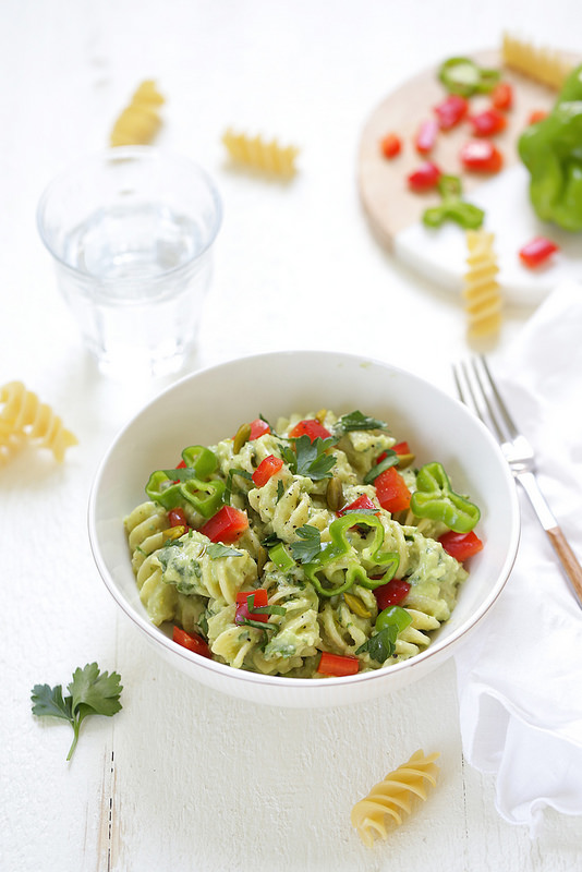 Pates pesto avocat recette