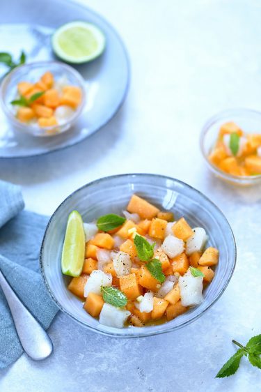tartare cabillaud melon recette sans cuisson
