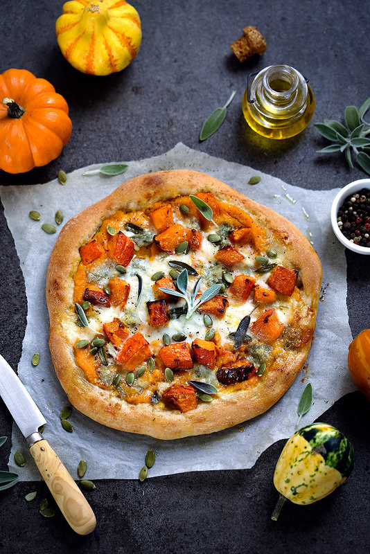 Pizza au potimarron, butternut et gorgonzola recette facile