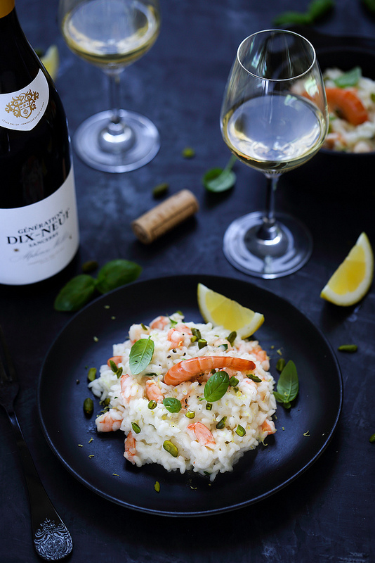 Recette de risotto aux crevettes en accord avec un vin