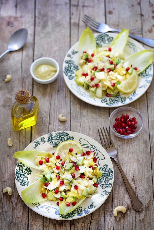 salade endives avocat moutarde recette délicieuse