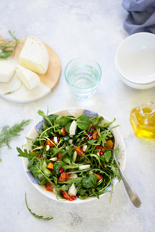 Salade de roquette, fenouil et orange recette italienne légère