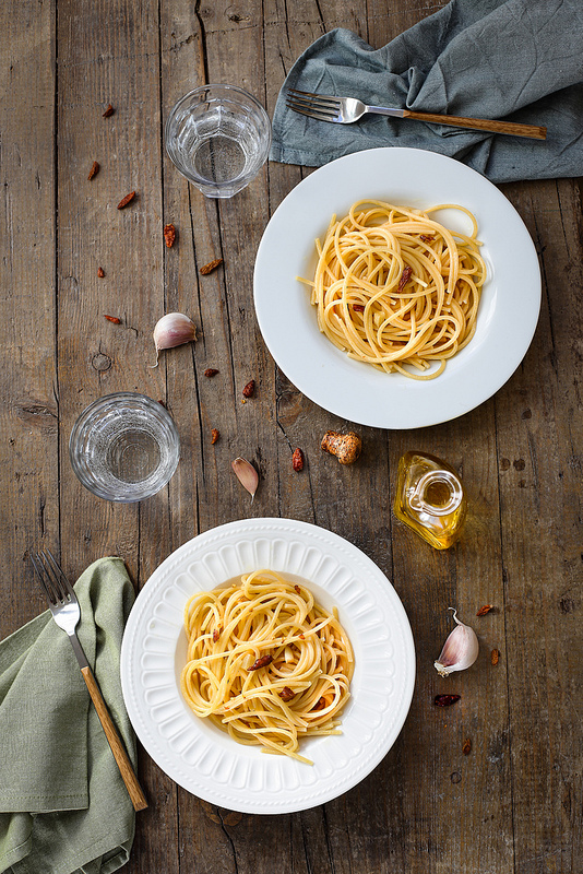 Spaghetti ail piment recette italienne rapide bon marché