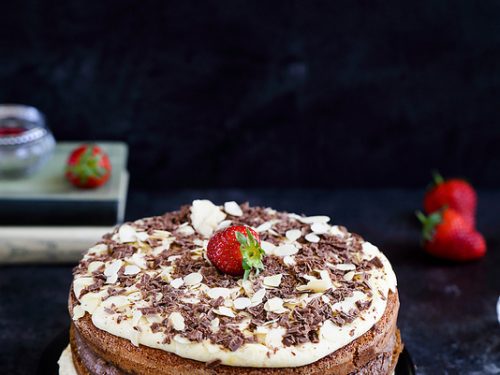 Gateau Italien Creme Patissiere Et Chocolat Un Dejeuner De Soleil