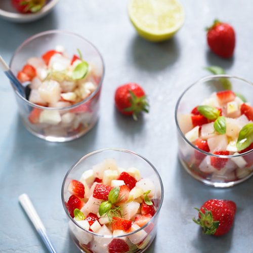 Tartare de cabillaud fraise et fenouil recette légère