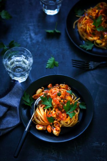 Pâtes seiches tomate recette italienne