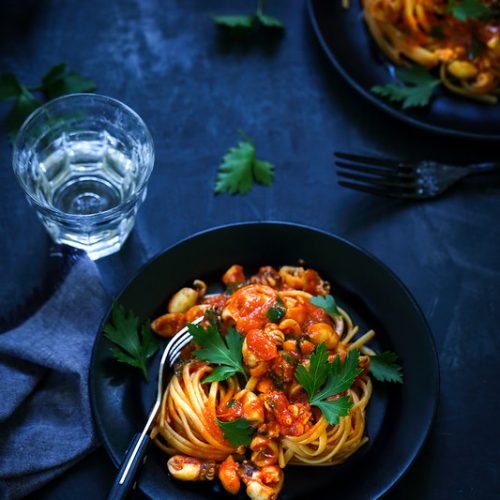 Linguines à l'encre de seiche facile : découvrez les recettes de