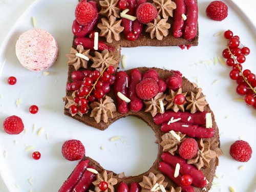 Gateau Chiffre Framboise Chocolat Recette Facile Un Dejeuner De Soleil