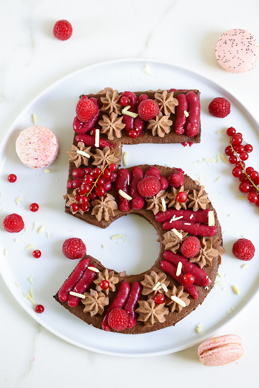 Gateau Chiffre Framboise Chocolat Recette Facile Un Dejeuner