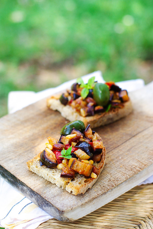 caponata sicilienne bruschetta