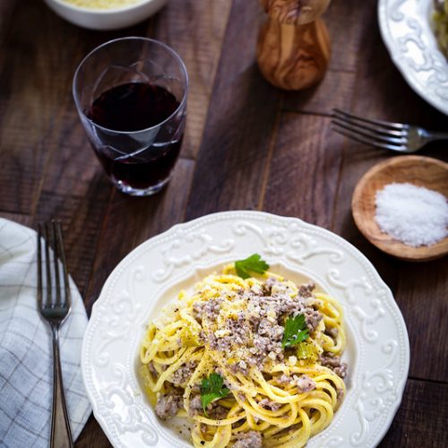 pates ragu viande bianco sans tomate