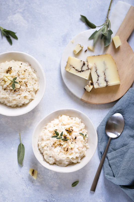 Risotto au fromage de brebis à la truffe recette italienne