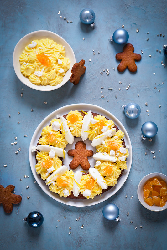 Couronne de Noël facile au citron façon tarte