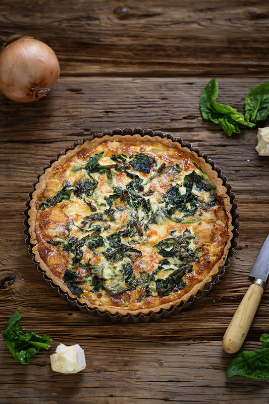 quiche oignon épinards fromage