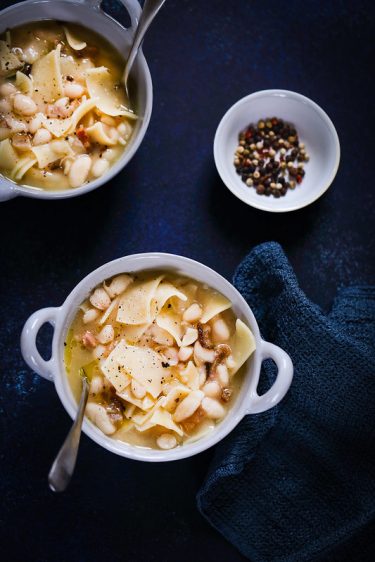 Soupe haricots pâtes (pasta e fagioli)