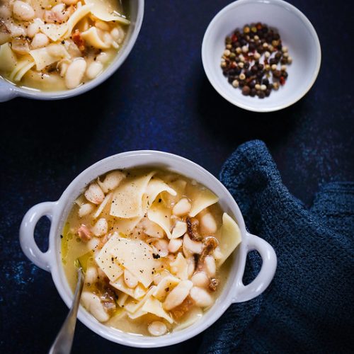 Soupe haricots pâtes (pasta e fagioli)