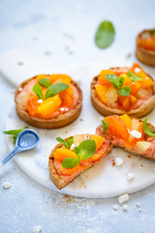 Tarte a l'orange (crème pâtissière sans lait)