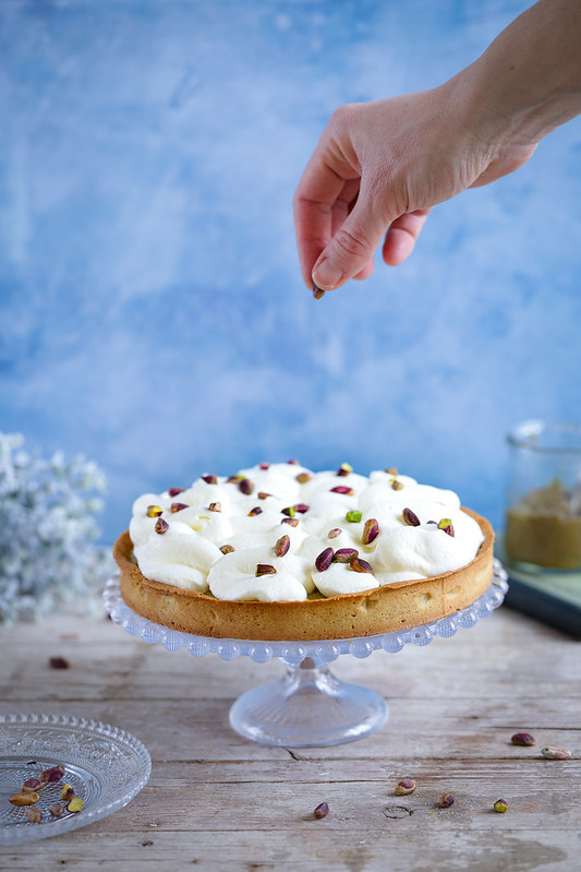 Tarte pistache fleur d'oranger recette facile et parfumee