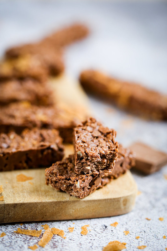 Ces barres croustillantes de guimauves et de chocolat sont parfaites