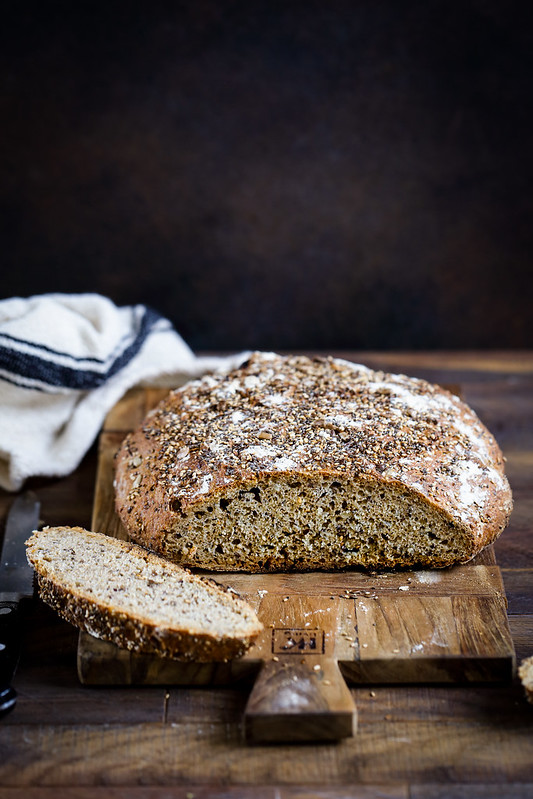 Recette pain au four au lin et graines de tournesol