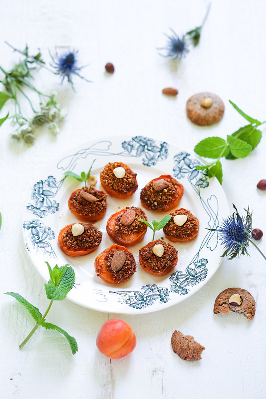 Abricots rotis farcis amaretti noisettes recette sans gluten italienne