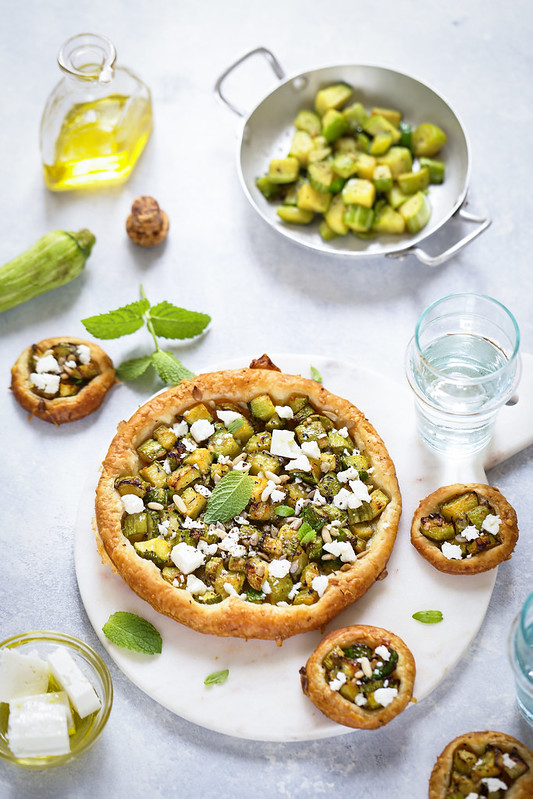 Tarte fine courgettes feta recette facile rapide