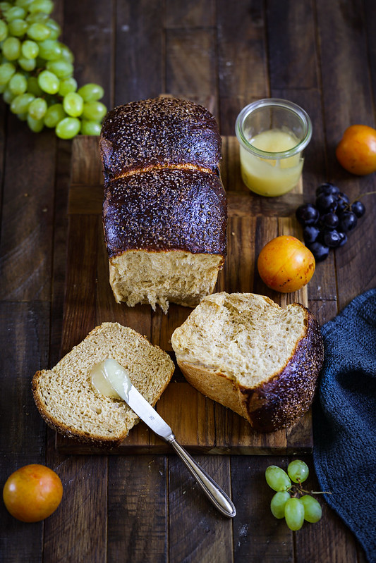 Brioche à la farine complète et au miel - Recette petit-déjeuner - Un  déjeuner de soleil