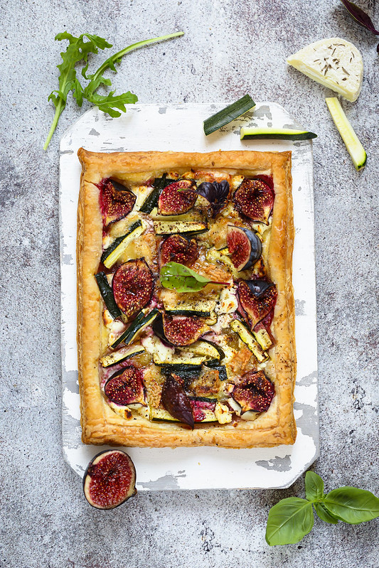 Tarte fine chevre figues courgettes recette facile