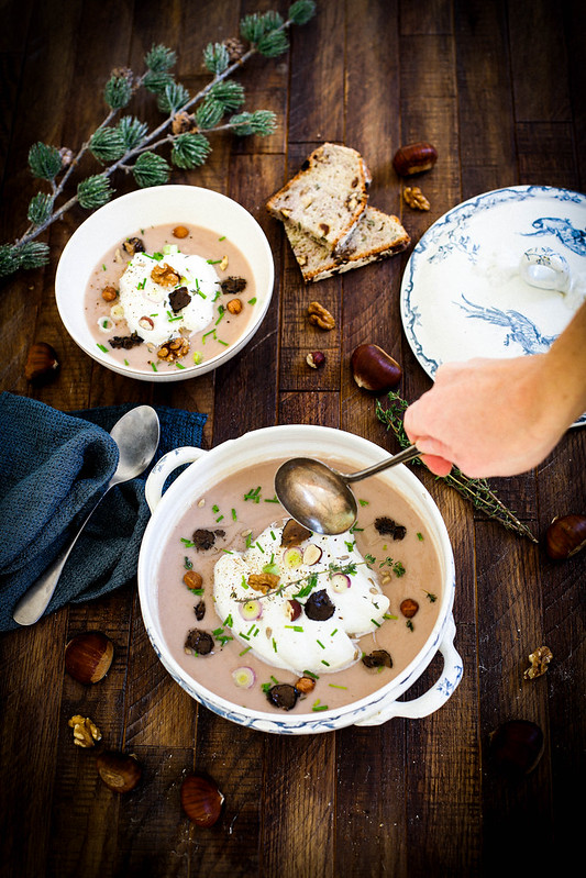 Veloute marrons recette fetes facile