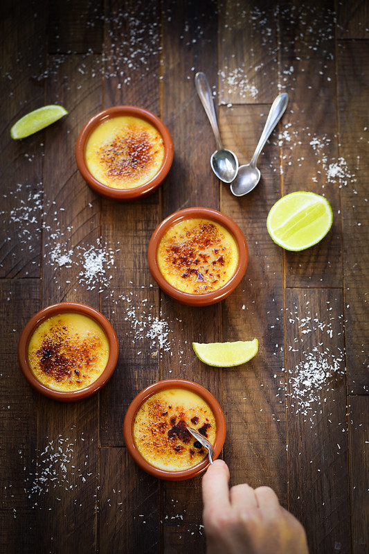 Creme brulee coco citron vert sans gluten