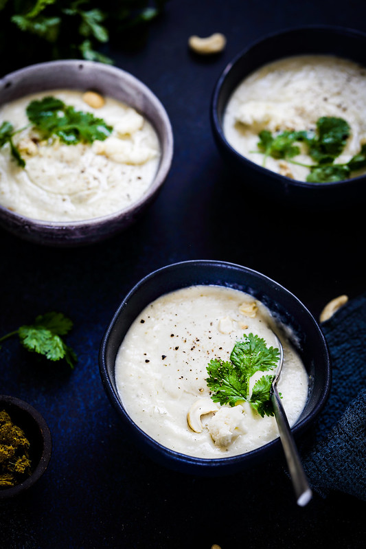 Soupe chou-fleur coco recette vegan