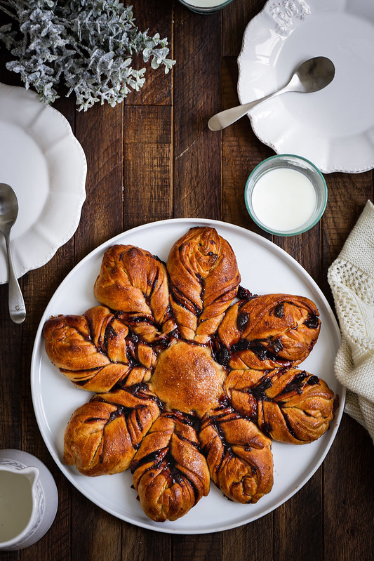 brioche flocon neige confiture