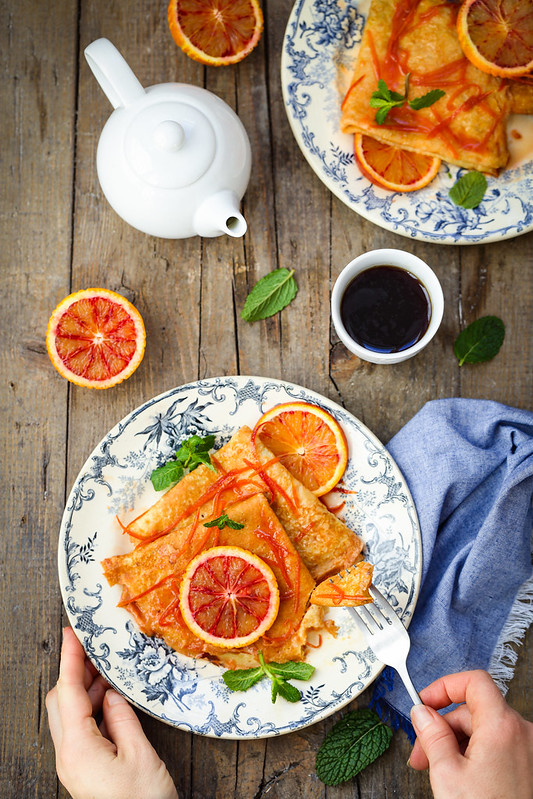 Crepes sauce orange facon suzette recette facile