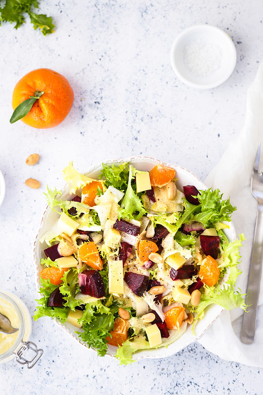 salade frisee betterave recette vegetarienne