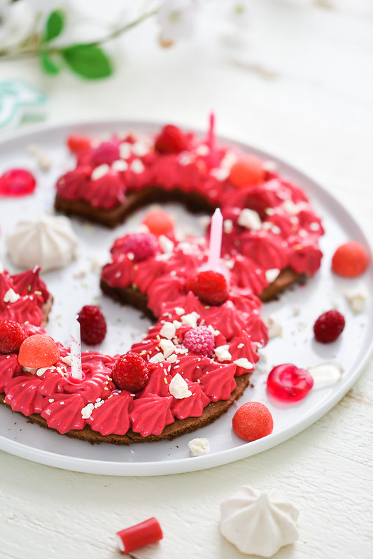 Gateau chiffre brownie mousse framboise recette facile