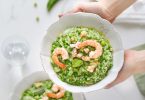 Risotto petits pois crevettes epinards recette facile legere