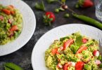 Taboule vagetal feves fraises petits pois
