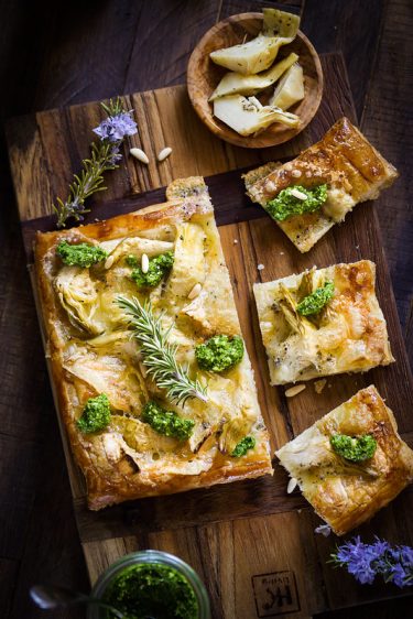 tarte fine artichauts fromage recette facile