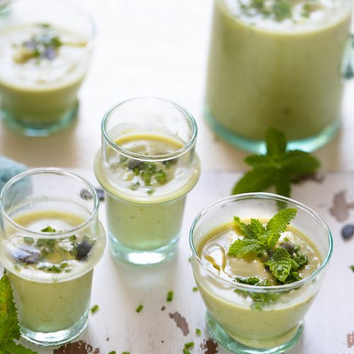 gaspacho vert avocat courgette tomate