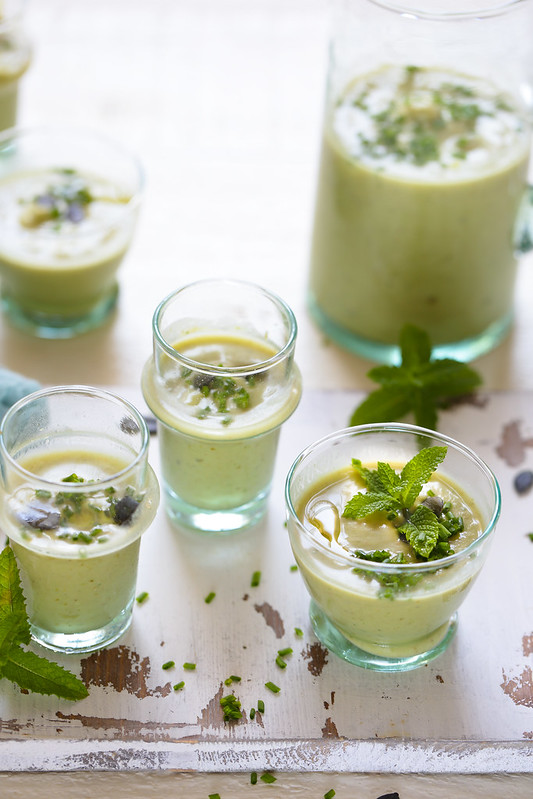 gaspacho vert avocat courgette tomate