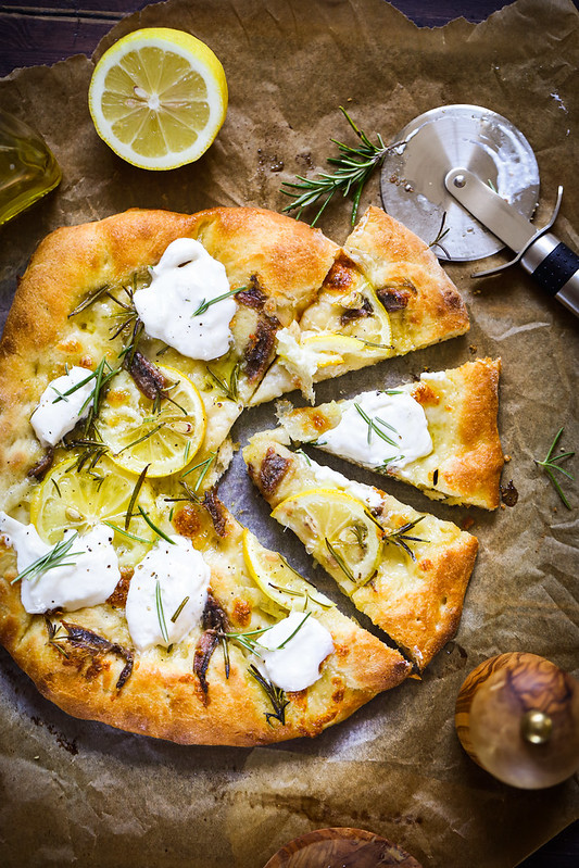 pizza citron anchois burrata recette facile