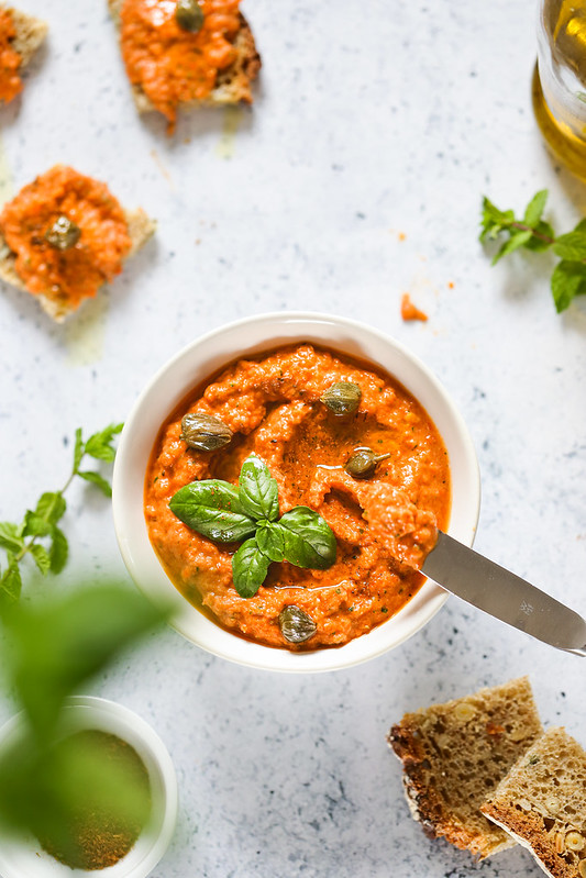 rillettes de thon poivrons roti dip facile