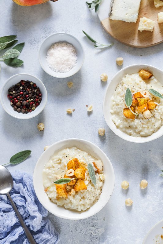 risotto cremeux gorgonzola poire recette italienne facile rapide