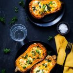 courge butternut farcie fromage recette vegetarienne